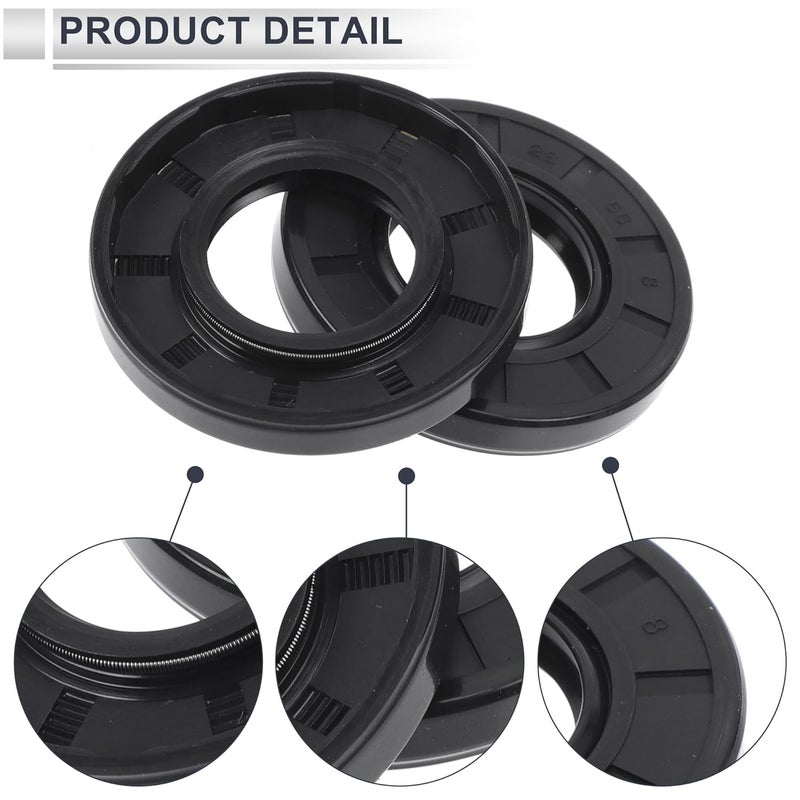 RATCHROLL ختم زيت حلقة ختم TC ختم رمح دوار 28x56x8 مم ضغط عالي مطاط نيتريل أسود 5 قطع - Image 5